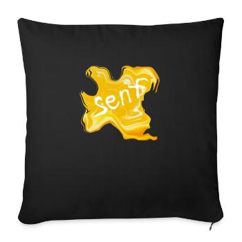 Senf-fleck - Sofakissenbezug 45 x 45 cm - Schwarz - Vorne