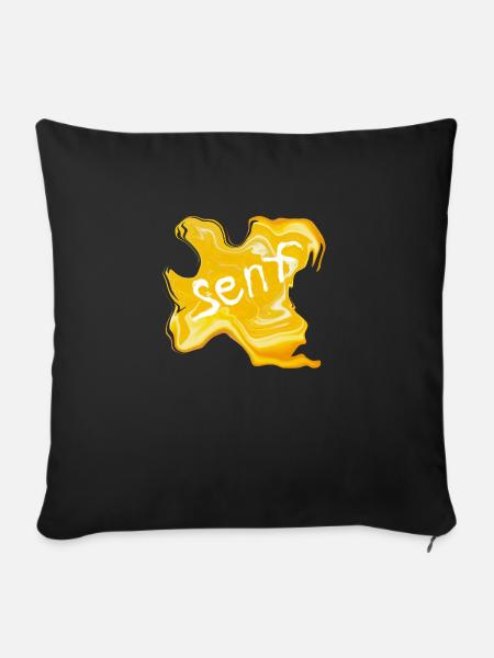 Tache de moutouille - Housse de coussin décorative 45 x 45 cm - noir