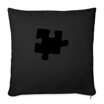 puzzle - Sofakissenbezug 45 x 45 cm - Schwarz - Vorne