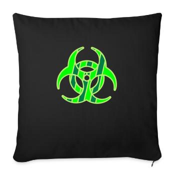 stripe_biohazard_3c - Sofakissenbezug 45 x 45 cm - Schwarz - Vorne