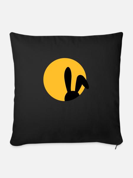 Rabbit - Sofa pillowcase 17,3'' x 17,3'' (45 x 45 cm) - black