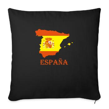 España - Sofa pillowcase 17,3'' x 17,3'' (45 x 45 cm) - black - Front