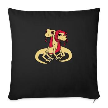 couple couples love 2 friends in love woman female - Sofa pillowcase 17,3'' x 17,3'' (45 x 45 cm) - black - Front