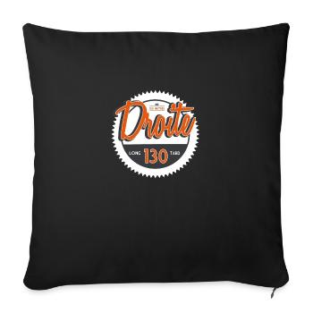 Droite 130 Long Tard - Housse de coussin décorative 45 x 45 cm - noir - Devant