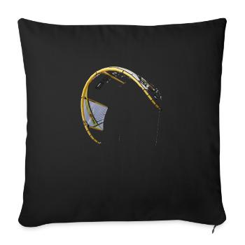kite kitesurfing co2 - Housse de coussin décorative 45 x 45 cm - noir - Devant