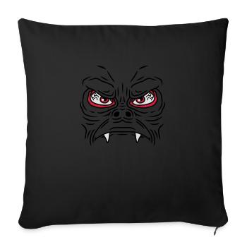 Monster Face - Housse de coussin décorative 45 x 45 cm - noir - Devant