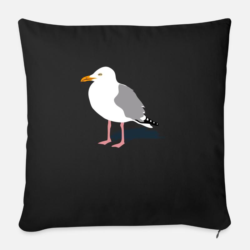 möwe seagull gull hafen segeln sailing hamburg - Sofakissenbezug 45 x 45 cm - Schwarz