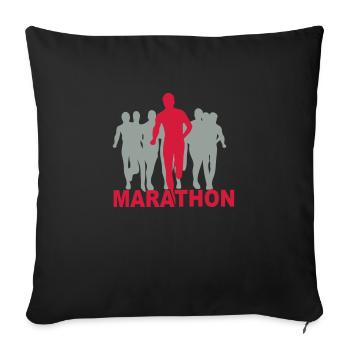 marathon - Sofakissenbezug 45 x 45 cm - Schwarz - Vorne