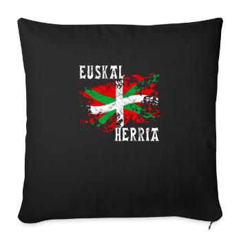 Pays Basque - Euskal Herria 20 - Housse de coussin décorative 45 x 45 cm - noir - Devant