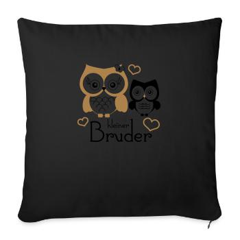 kleiner Bruder - Sofa pillowcase 17,3'' x 17,3'' (45 x 45 cm) - black - Front