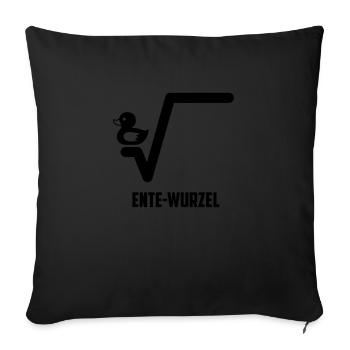 Ente Wurzel - Sofa pillowcase 17,3'' x 17,3'' (45 x 45 cm) - black - Front