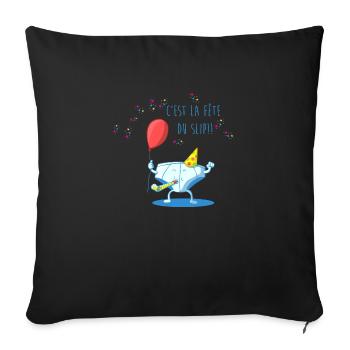 Fête du slip - Housse de coussin décorative 45 x 45 cm - noir - Devant