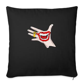 Halloween Evil Horror Clown Joker Smile face - Sofa pillowcase 17,3'' x 17,3'' (45 x 45 cm) - black - Front
