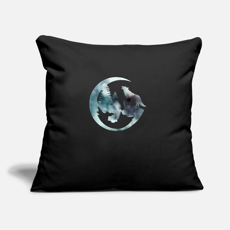 Watercolour Howling Wolf Sofa pillowcase 17,3'' x 17,3'' (45 x 45 cm)