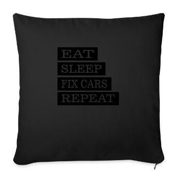 Car car - Sofa pillowcase 17,3'' x 17,3'' (45 x 45 cm) - black - Front