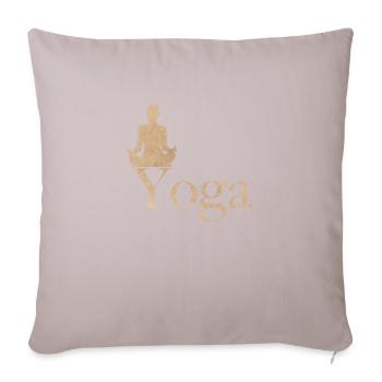 Yoga - Housse de coussin décorative 45 x 45 cm - taupe clair - Devant