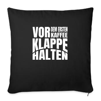 heiß lieben schlafmütze bücher müdigkeit wach - Sofakissenbezug 45 x 45 cm - Schwarz - Vorne