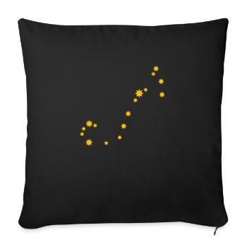 Sternzeichen Skorpion Zodiac Nachthimmel Star hell - Sofakissenbezug 45 x 45 cm - Schwarz - Vorne