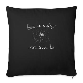 que la motiv soit avec toi - Housse de coussin décorative 45 x 45 cm - noir - Devant
