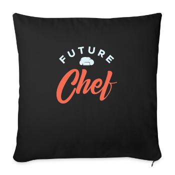 Pâtisserie Gourmet Commis Chef Futur Chef Cuisine Coo - Housse de coussin décorative 45 x 45 cm - noir - Devant