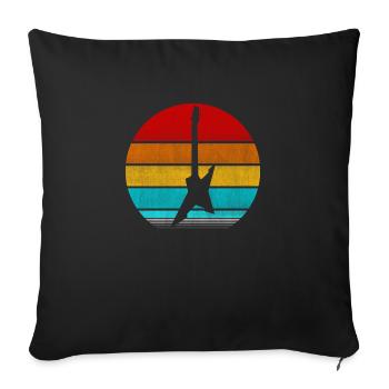 guitare électrique - Housse de coussin décorative 45 x 45 cm - noir - Devant