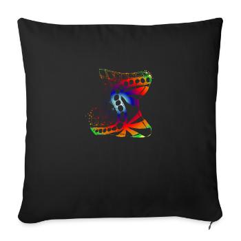 Abstrakt - Sofakissenbezug 45 x 45 cm - Schwarz - Vorne