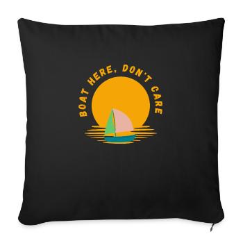 Sweet Sunset with boat combined Design - Sofakissenbezug 45 x 45 cm - Schwarz - Vorne