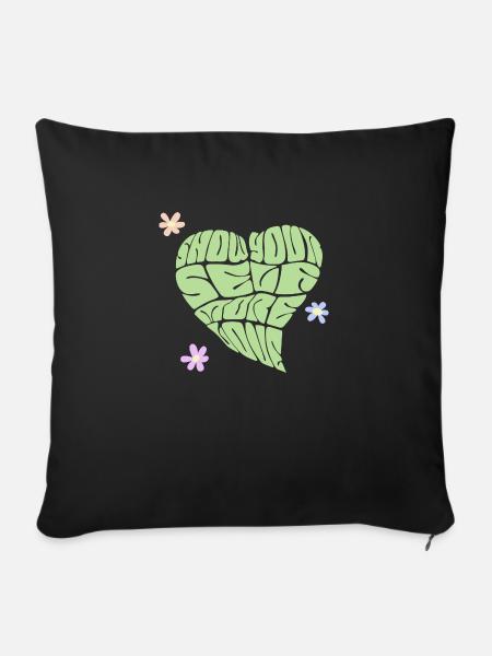 show yourself more love - Sofakissenbezug 45 x 45 cm - Schwarz