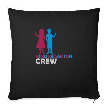 Brother Sister Kindergarten Crew - Sofa pillowcase 17,3'' x 17,3'' (45 x 45 cm) - black - Front