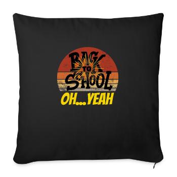 Back to school OH YEAH lightning - Sofa pillowcase 17,3'' x 17,3'' (45 x 45 cm) - black - Front