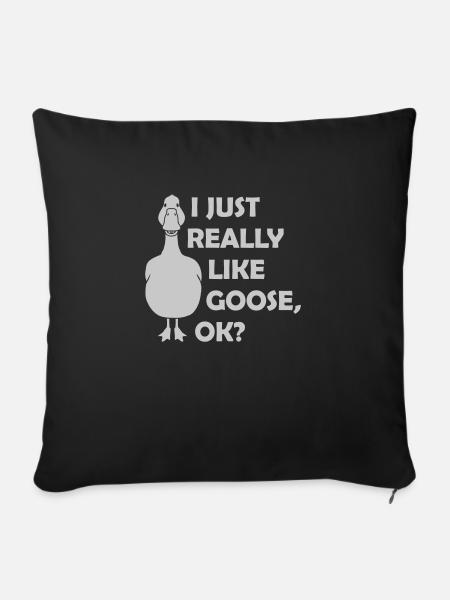 really like goose ok - Sofakissenbezug 45 x 45 cm - Schwarz