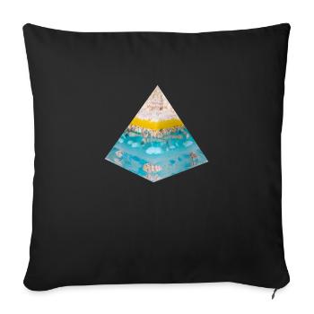 Stimme des Meeres - Sofakissenbezug 45 x 45 cm - Schwarz - Vorne