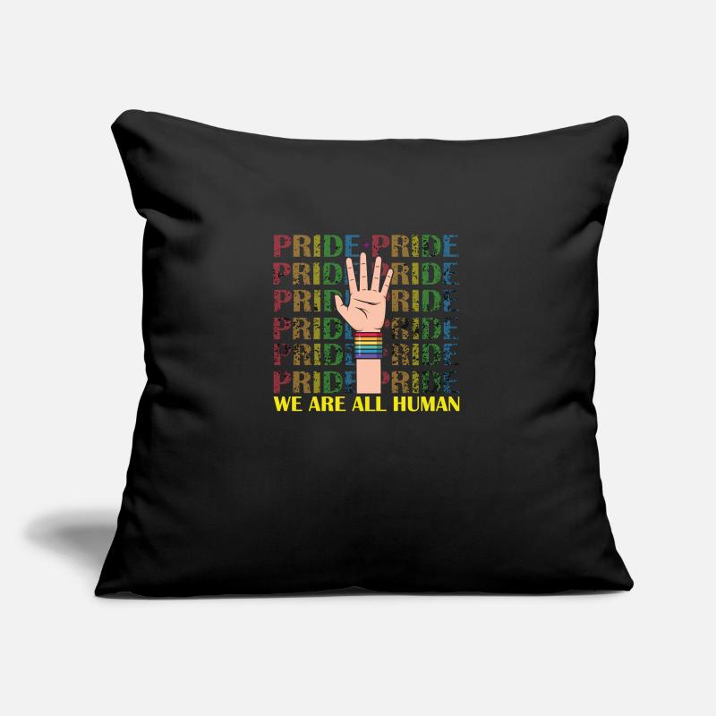We Are All Human Cool PRIDE Retro Designs Sofa pillowcase 17,3'' x 17,3'' (45 x 45 cm)