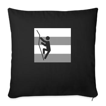 climbing - Sofa pillowcase 17,3'' x 17,3'' (45 x 45 cm) - black - Front