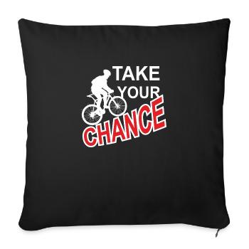 Radfahrer Take your chance - Sofakissenbezug 45 x 45 cm - Schwarz - Vorne