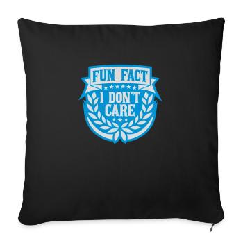 Je me fiche des faits - Housse de coussin décorative 45 x 45 cm - noir - Devant