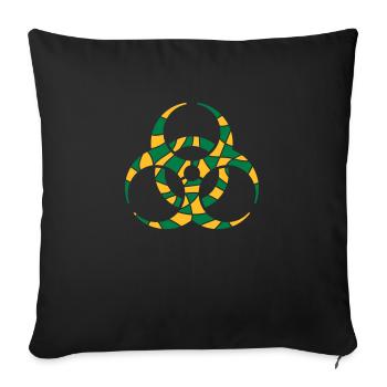 Symbole Biohazard Fissures Design - Housse de coussin décorative 45 x 45 cm - noir - Devant