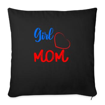 Mères d’une grande fille - Housse de coussin décorative 45 x 45 cm - noir - Devant