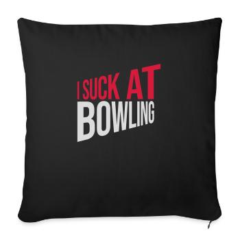 Je suis nul au bowling - Housse de coussin décorative 45 x 45 cm - noir - Devant