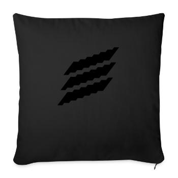 Logo Diagonal nach oben - Sofakissenbezug 45 x 45 cm - Schwarz - Vorne
