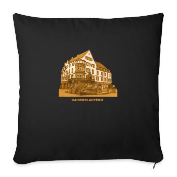Kaiserslautern Kaiserbrunnen Rhénanie-du-Nord-Westphalie - Housse de coussin décorative 45 x 45 cm - noir - Devant
