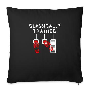 Manual gear shift Stick shift - Sofa pillowcase 17,3'' x 17,3'' (45 x 45 cm) - black - Front