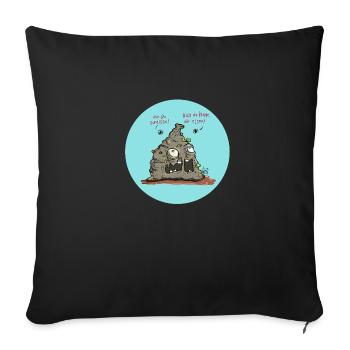 Leckeres Essen - Sofakissenbezug 45 x 45 cm - Schwarz - Vorne