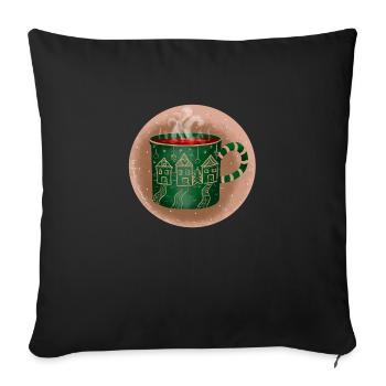 Coupe de Noël - Housse de coussin décorative 45 x 45 cm - noir - Devant