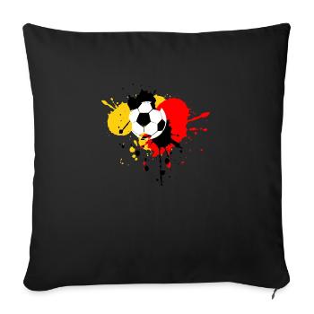 Fußball Soccer - Sofa pillowcase 17,3'' x 17,3'' (45 x 45 cm) - black - Front