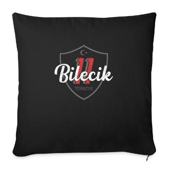 Bilecik - Sofa pillowcase 17,3'' x 17,3'' (45 x 45 cm) - black - Front