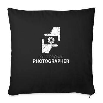 Professional Photographer - Sofa pillowcase 17,3'' x 17,3'' (45 x 45 cm) - black - Front