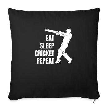 Cricket cricket team Cricket team - Sofa pillowcase 17,3'' x 17,3'' (45 x 45 cm) - black - Front