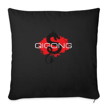 Qigong Dragon - Housse de coussin décorative 45 x 45 cm - noir - Devant