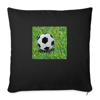 Football Paintings - Sofa pillowcase 17,3'' x 17,3'' (45 x 45 cm) - black - Front